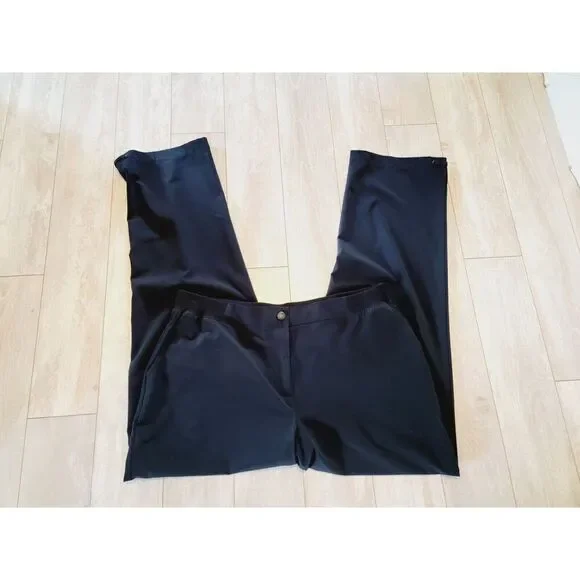 Zenergy by Chico's 2R Women's Black Pants (US L) Pockets Stretch Jogger Athletic - Picture 7 of 7